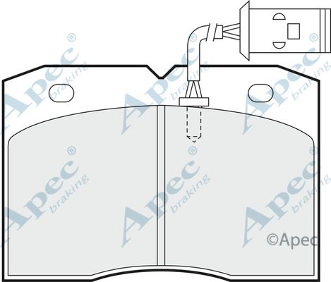 APEC BRAKING Комплект тормозных колодок, дисковый тормоз PAD740
